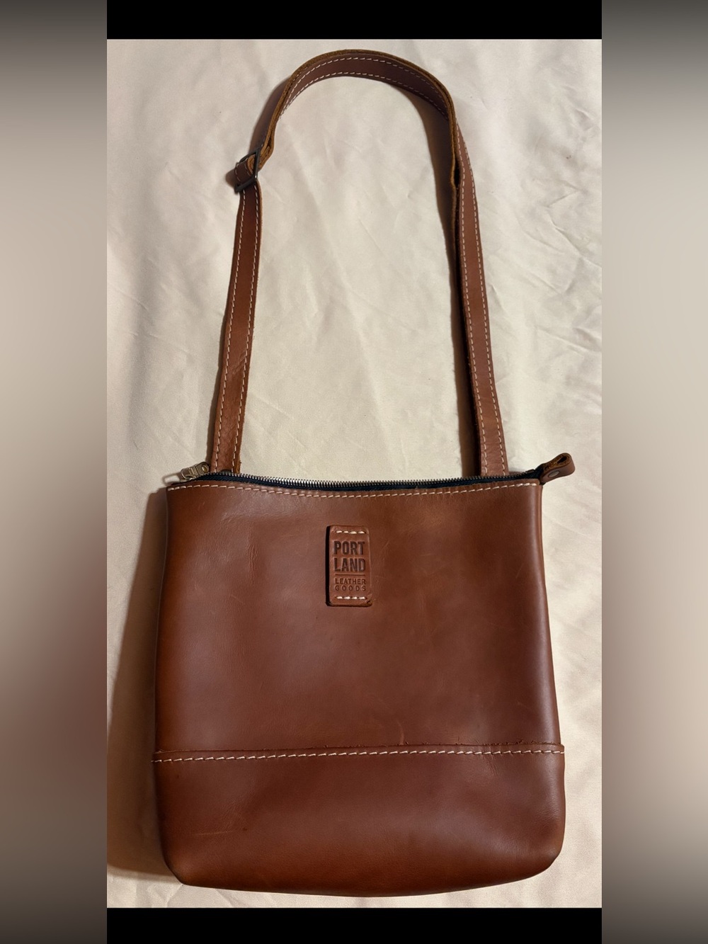 Portland Leather Brown Crossbody Bag